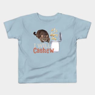 I Will Cashew (Tabby Cat) Kids T-Shirt